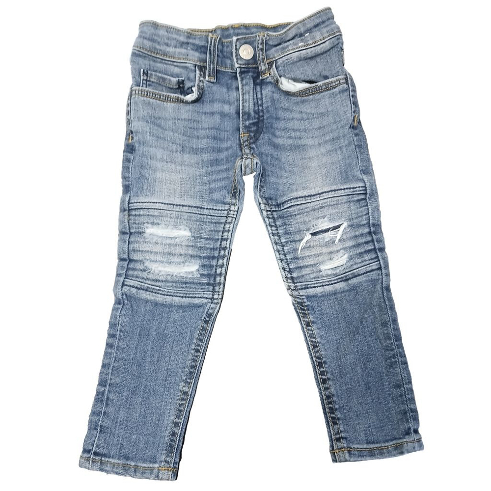 Boy &DENIM Jeans, 24 Months, Blue Ripped Design Distressed
